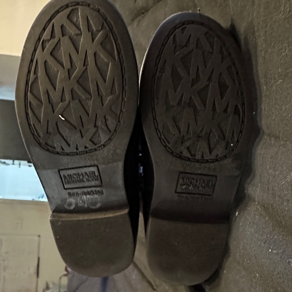 Michael Kors Dark Brown Leather Boots with Gold Accents - Picture 4 of 4